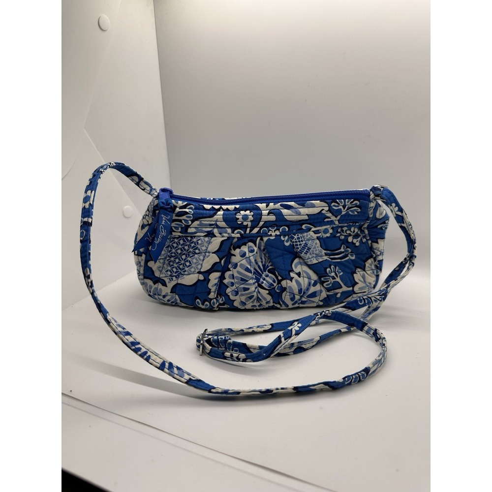 Vera Bradley Twirly Birds Navy Mini Crossbody Quilted Cotton Purse Retired